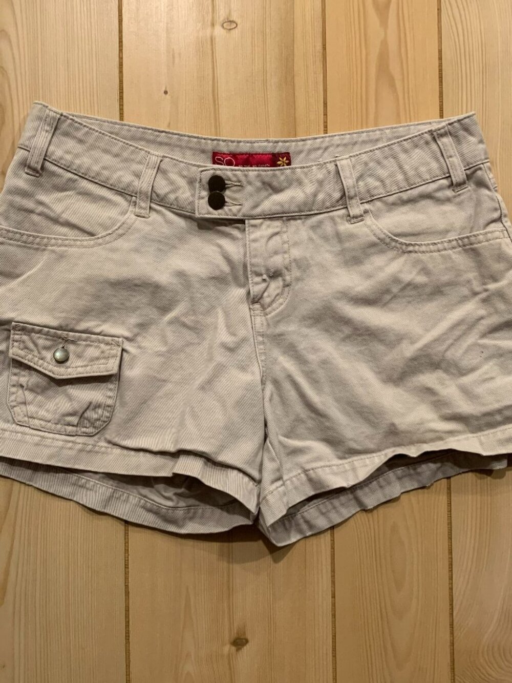 Vintage Y2K SO So Real So Right Cargo Retro Hot Pants Mom Shorts Size 9 Juniors